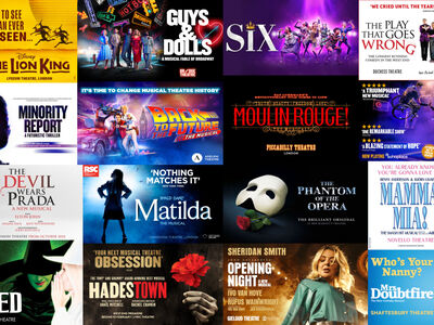 collage of theatre shows for london's west end