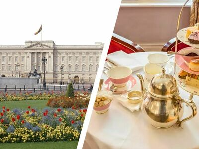 State rooms at buckingham palace with afternoon tea or meal for 2
