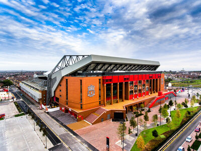 view of the main stand seen on the lfc stadium tour